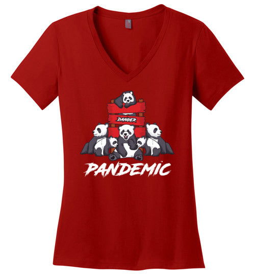 Panda Pandemic V-Neck
