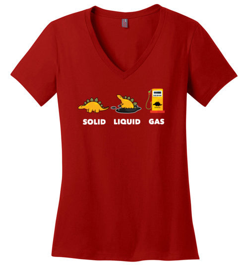 Dinosaur Solid Liquid Gas V-Neck