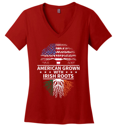 American Grown With Irish Roots V-Neck