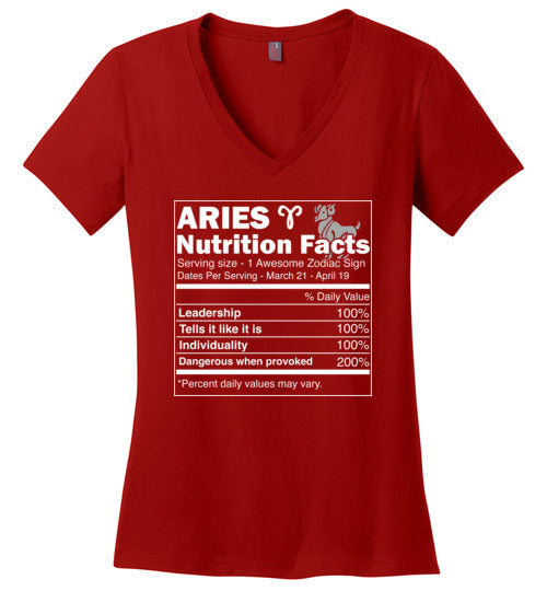 Aries Nutrition Facts V-Neck