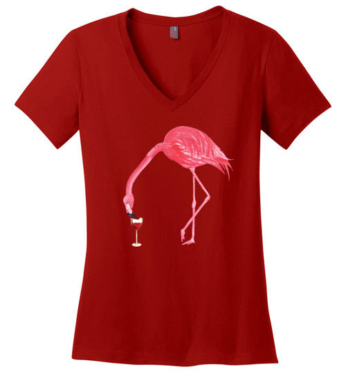Flamingo Wine V-Neck