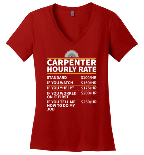 Carpenter Hourly Rate V-Neck