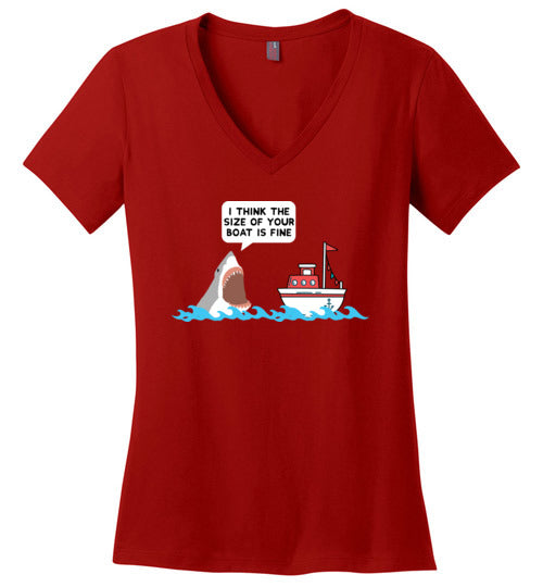 Shark Boat Size V-Neck