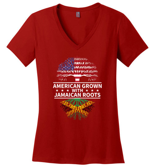 American Grown With Jamaican Roots V-Neck