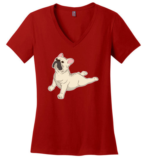 French Bulldog Yoga V-Neck