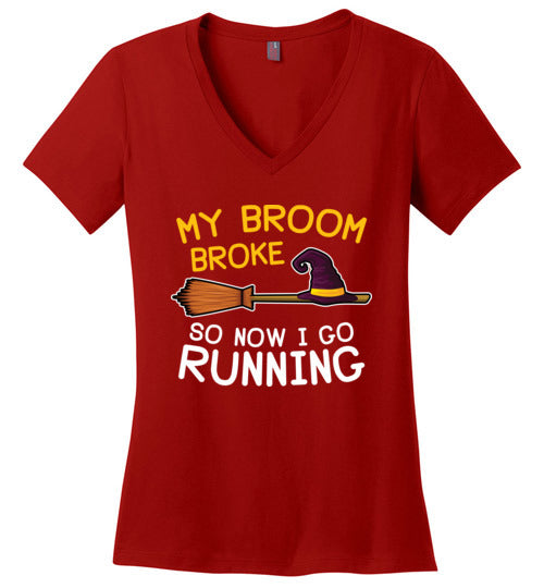 Broom Broke Running V-Neck