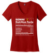 Zodiac Gemini Nutrition Facts V-Neck