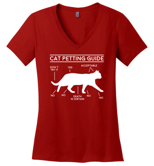 Cat Petting Guide V-Neck