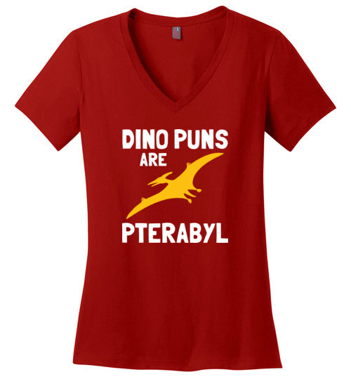 Dino Puns Ptera V-Neck
