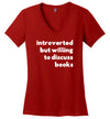 Introverted But Willing To Discuss Books V-Neck