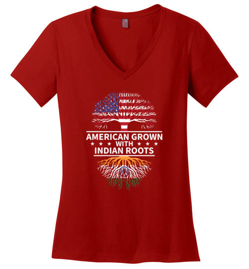 American Grown With Indian Roots V-Neck