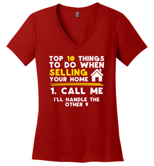Top 10 Things Realtor Real Estate V-Neck