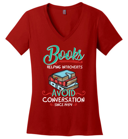Books Helping Introverts V-Neck