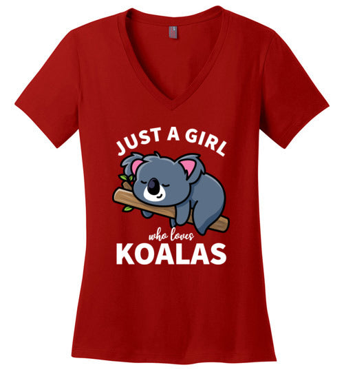 Just a girl who loves koalas V-Neck