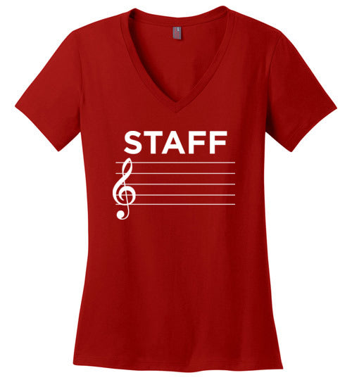 Music Staff V-Neck