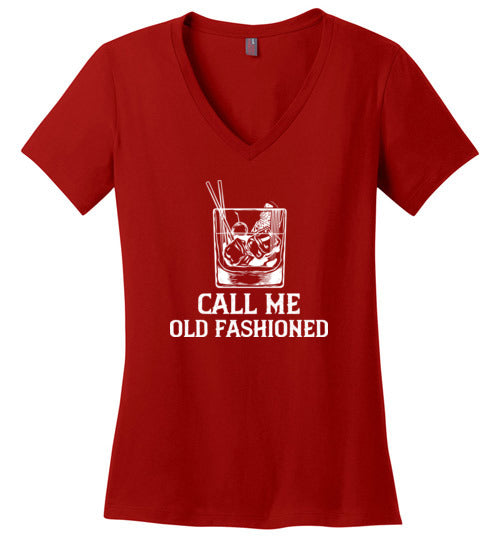 Call Me Old Fashioned Whiskey V-Neck