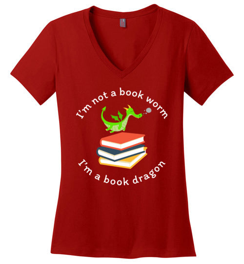 Book Dragon V-Neck