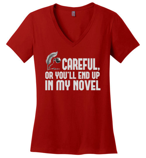 Careful Novel V-Neck