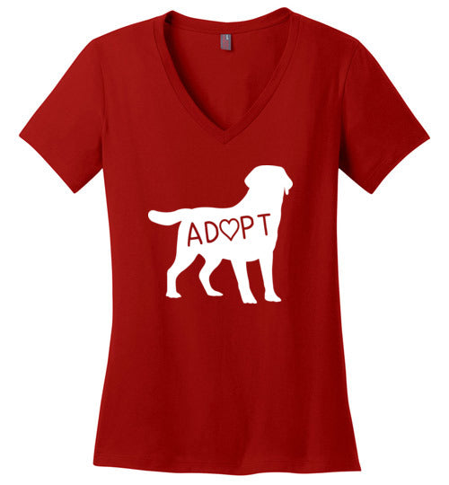 Adopt Dog V-Neck