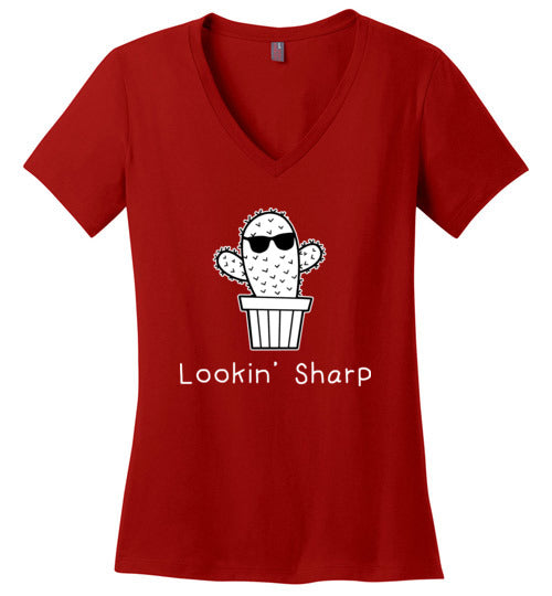 Lookin Sharp Cactus V-Neck