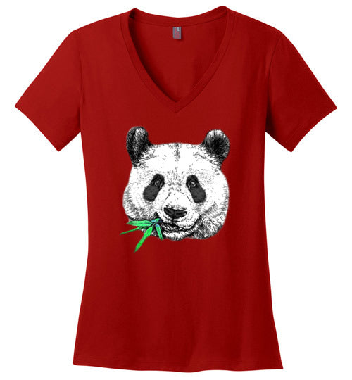 Panda Face V-Neck