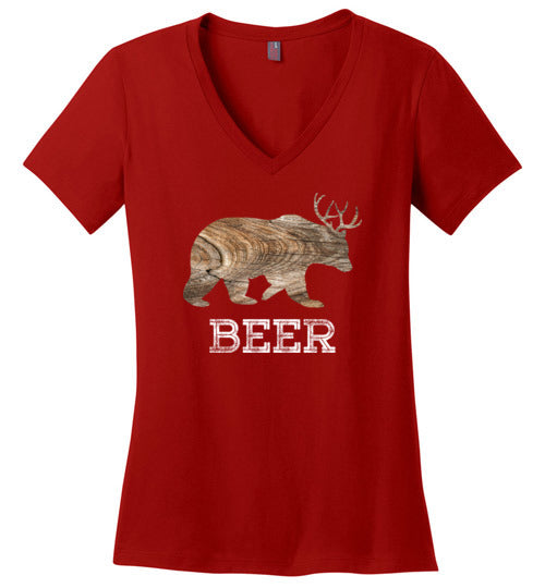 Beer Bear Deer V-Neck