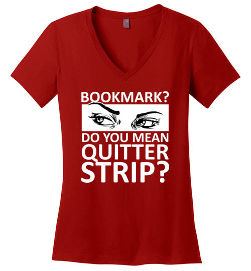 Bookmark Quitter Strip V-Neck