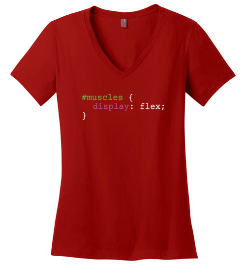 Muscles Coding Flex Gym CSS V-Neck