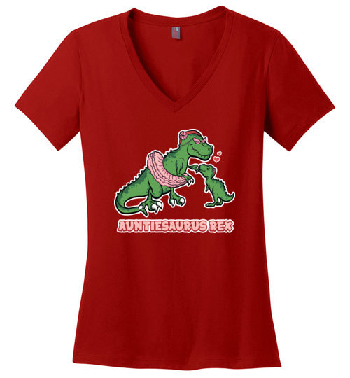 Auntiesaurus Rex V-Neck