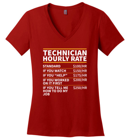 Technician Hourly Rate V-Neck