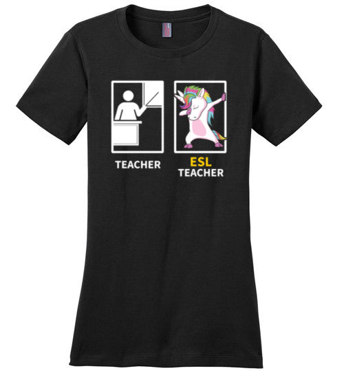 Dabbing Unicorn ESL Teacher Canvas