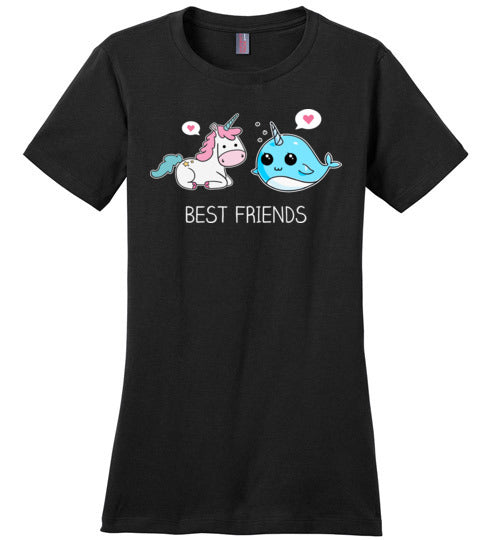 Unicorn Narwhal Best Friends Canvas