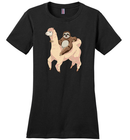 Sloth Riding A Llama Canvas