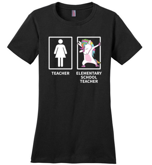 Elementary School Teacher Dabbing Unicorn
