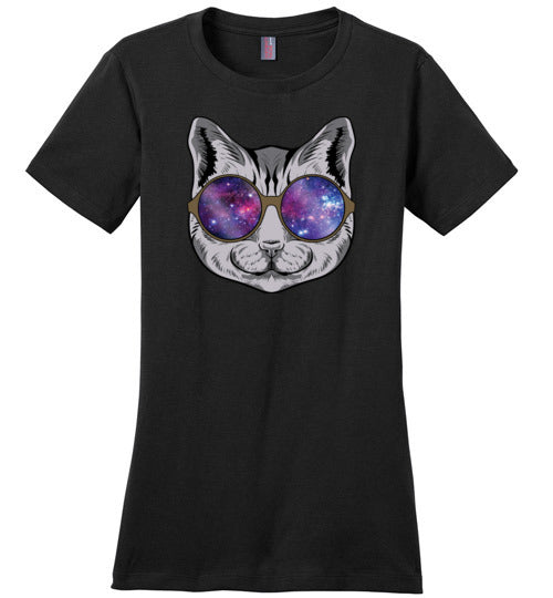 Cat Space Galaxy Glasses Canvas