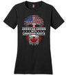 American Grown With Canadian Roots Canvas