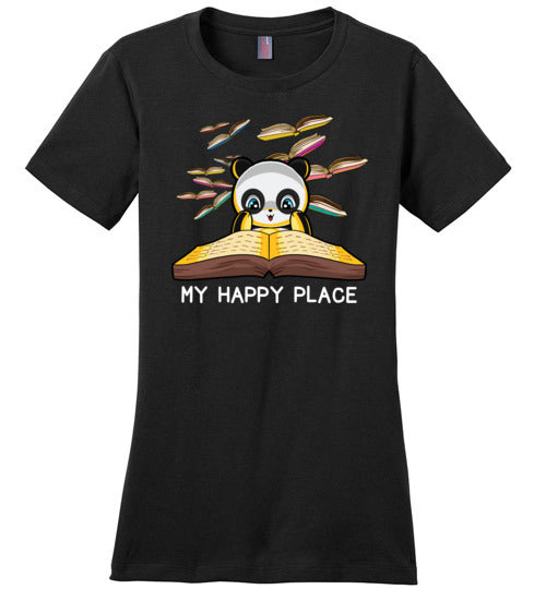 Panda Books Reading My Happy Place Canvas