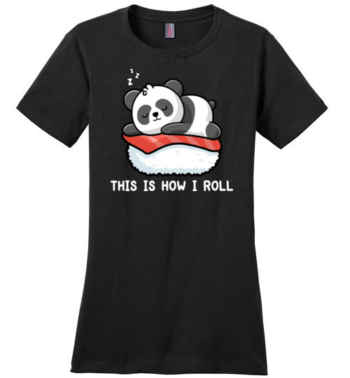 Sushi Panda This is How I Roll Canvas