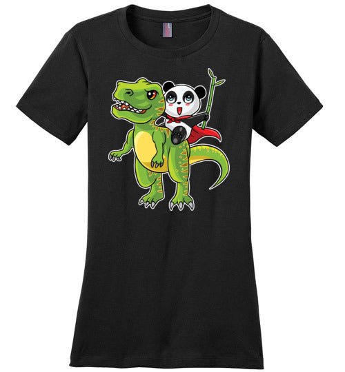 Panda Riding T-Rex Bamboo