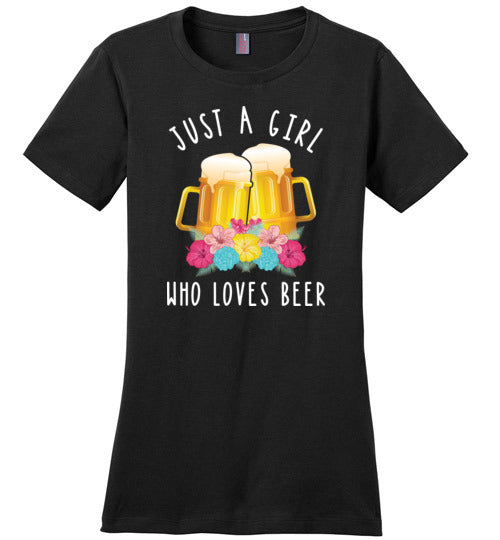 Just A Girl Who Loves Beer Canvas