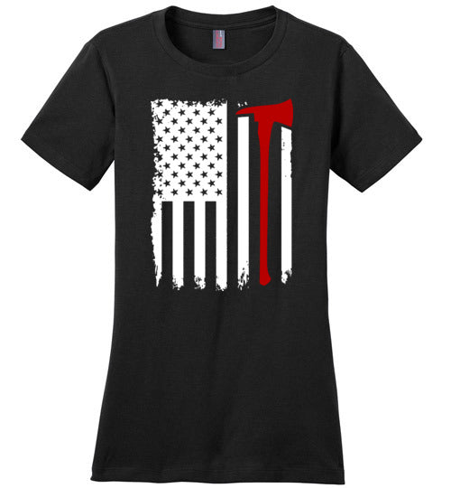 Firefighter American Flag Canvas