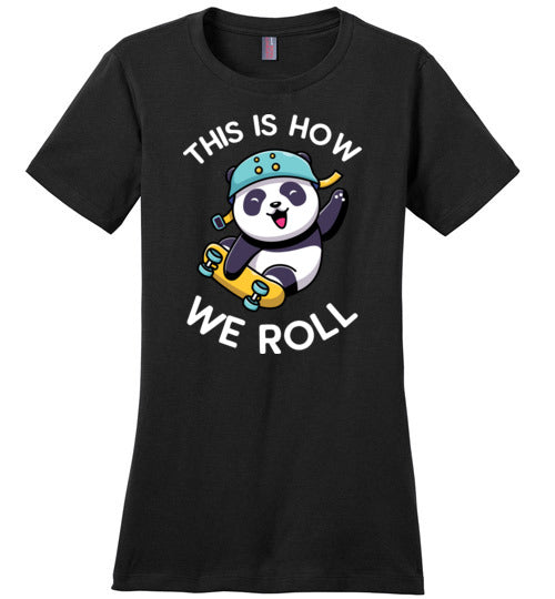 Panda Skateboard This Is How We Roll Canvas