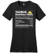 Zodiac Taurus Nutrition Facts Canvas