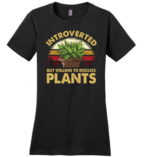 Introverted But Willing To Discuss Plants Colored Canvas