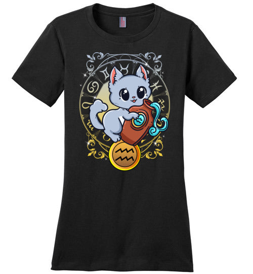 Cat Zodiac Aquarius Canvas