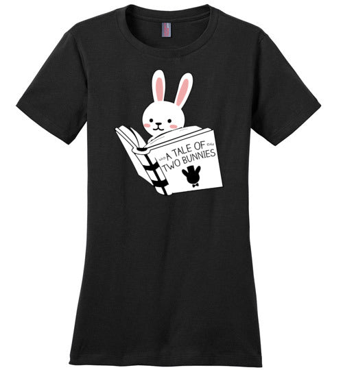 Bunny Reading Tale Of Two Bunnies Canvas