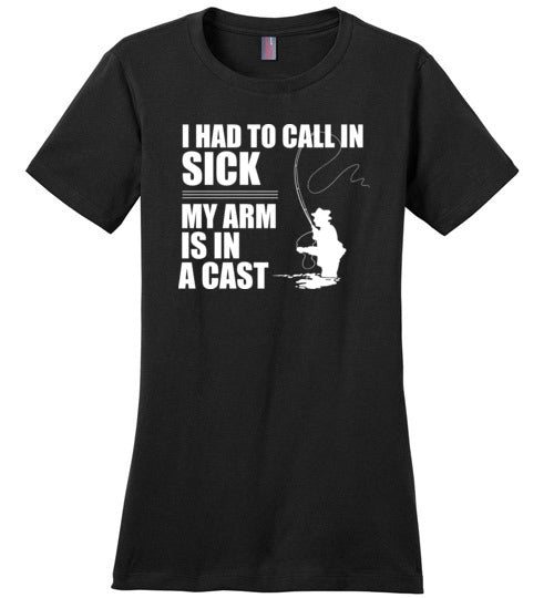 Fishing Had To Call In Sick Arm Cast Canvas