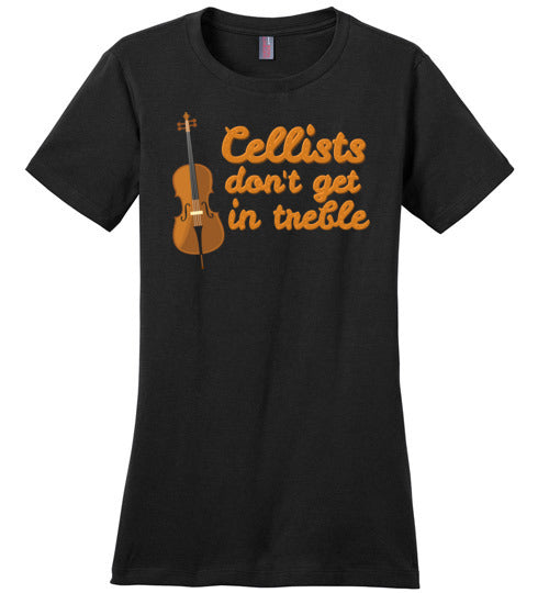 Cellists Dont Get In Treble Canvas