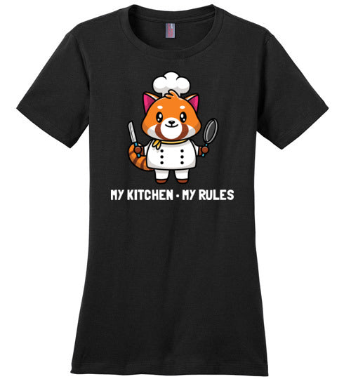 Red Panda My Kitchen My Rules Canvas