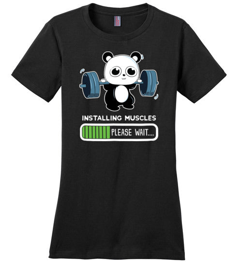 Panda Installing Muscles Gym